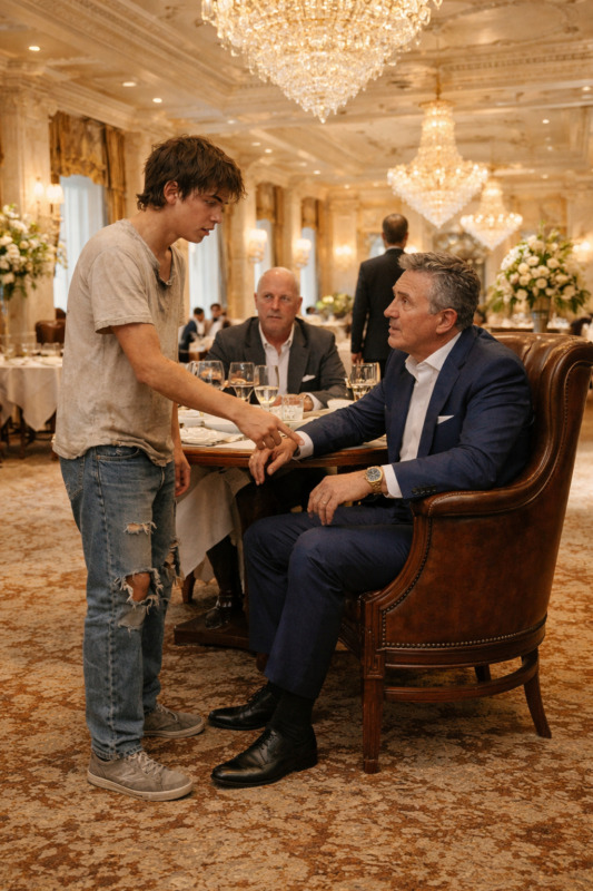 « … Můj otec měl stejných hodinky jako vy » – řekl bezdomovecký chlapec známému miliardáři, když se ho chystal opustit pětihvězdičkovou restauraci